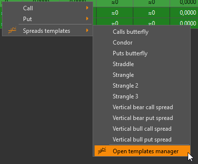 Templates manager